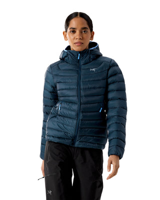 2026 2025 Arcteryx Womens Cerium Hoody Nightscape Glacial Modeled Front