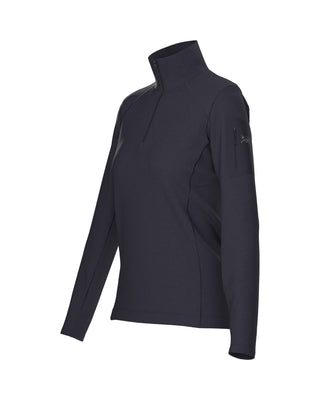 2026 2025 Arcteryx Womens Rho Zip Neck Black Angle
