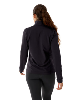 2026 2025 Arcteryx Womens Rho Zip Neck Black Modeled Back