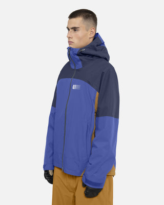 2026 2025 Armada Ansel 2L Shell Jacket Navy Golden Brown 2 Angle