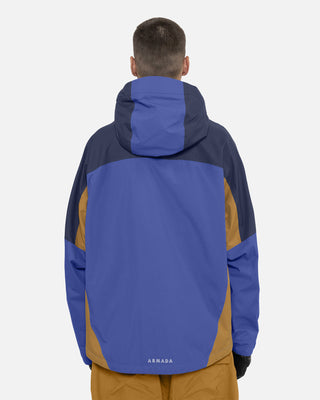 2026 2025 Armada Ansel 2L Shell Jacket Navy Golden Brown 3 Back