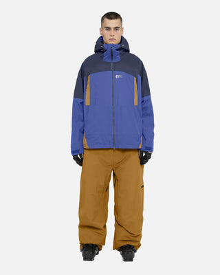 2026 2025 Armada Ansel 2L Shell Jacket Navy Golden Brown 4 Full Front