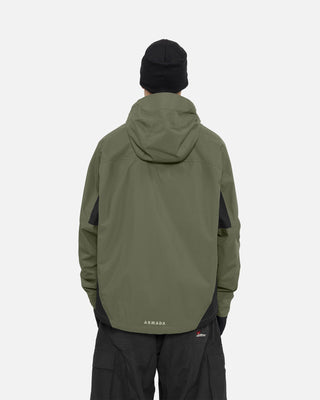 2026 2025 Armada Ansel 2L Shell Jacket Olive Black 3 Back