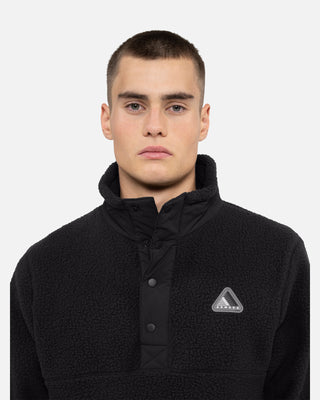 2026 2025 Armada Kenlem Fleece Popover Black 8 Detail