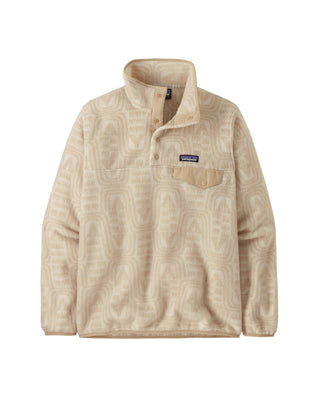 2026 2025 Patagonia W Lightweight Synchilla Snap T Pullover Flow Dyno White