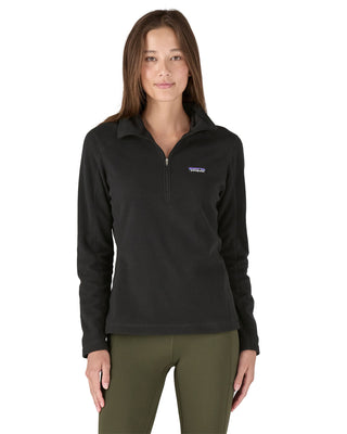 2026 2025 Patagonia W Micro D 1 4 Zip Black Front